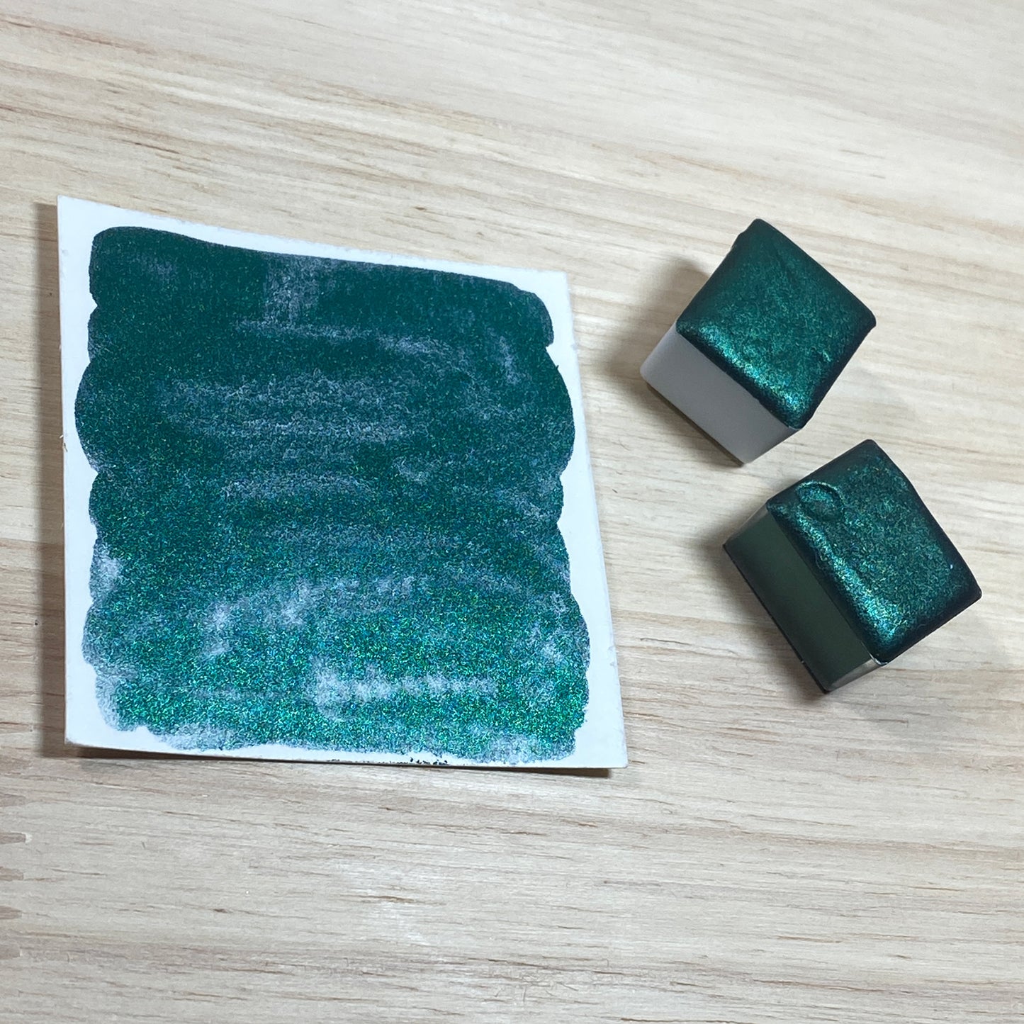 Watercolor Single - Metallic Green